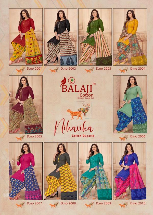 Balaji Niharika Fancy Casual Wear Cotton Dress Materials